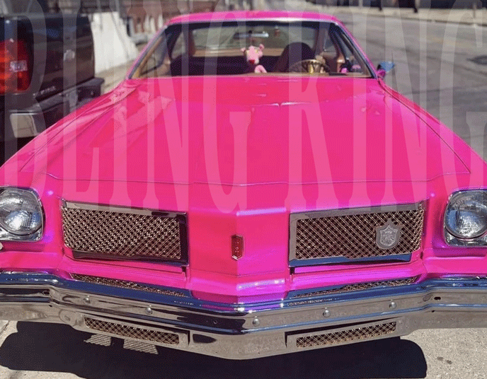 1975 Olds Cutlass Chrome Grill Dual Weave Mesh Tiarra Grille w/ LED Light Up Badge