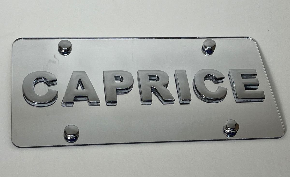 Chevy Caprice Chrome Emblem Badge Mirror License Plate Tag