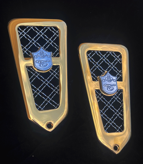 1977-1990 Chevy Impala Caprice Gold chrome door jambs triple weave mesh jamb vents