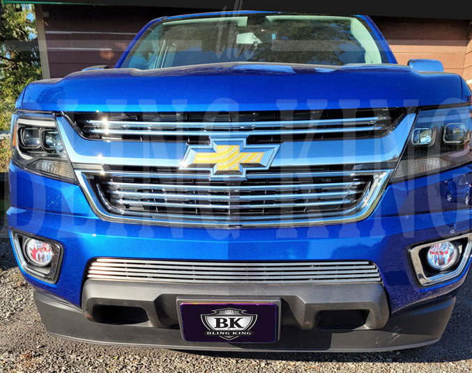 5-Piece Chrome Grille Overlay Kit For 2015-2020 Chevy Colorado - Snap On Front Grill Bar Covers